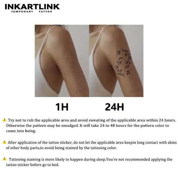 Simple cute kitten Temporary Tattoo,Lasts To 15 Days New Technology Magic Waterproof Semi Permanent Sticker.