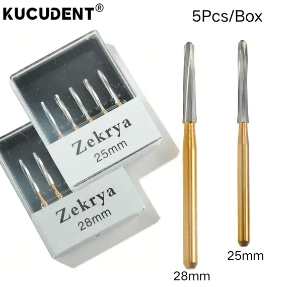 Dental Burs Zekrya Tungsten Carbide Burs FG 1.6mm Tooth Extraction Drill Long Tapered Precise Cutting for Dental Clinic Tool
