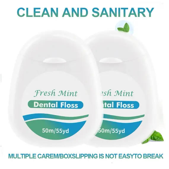 6/3/1 Pcs White Box Mint Dental Floss Roll - Cleaning Oral Tools - Dental Floss Stick Adult Home Set - Cleaning Interdental Brus
