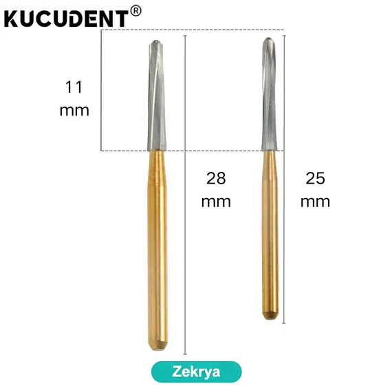 Dental Burs Zekrya Tungsten Carbide Burs FG 1.6mm Tooth Extraction Drill Long Tapered Precise Cutting for Dental Clinic Tool