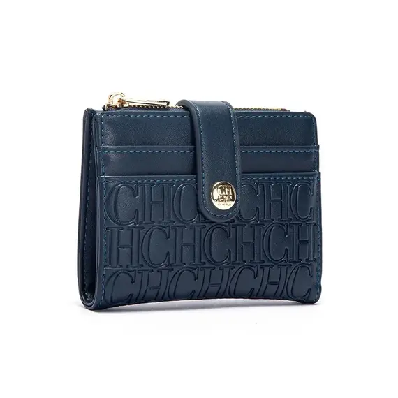Luxury Brand Classic Retro Square Design Card Case Fashion Button Classic Folding Money Clip Compact Lightweight Luxury Women