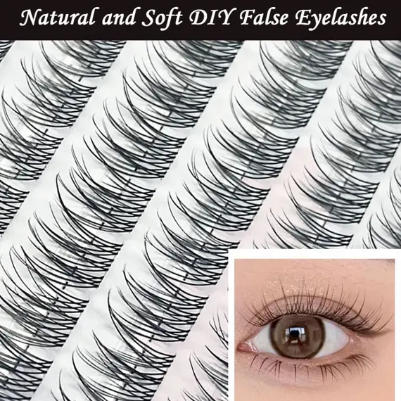 1/Box 120 Bundles Mink False Eyelashes Natural Russian 3D Lashes Individual Eyelash Extension Cluster Makeup Tool Wholesale Lash