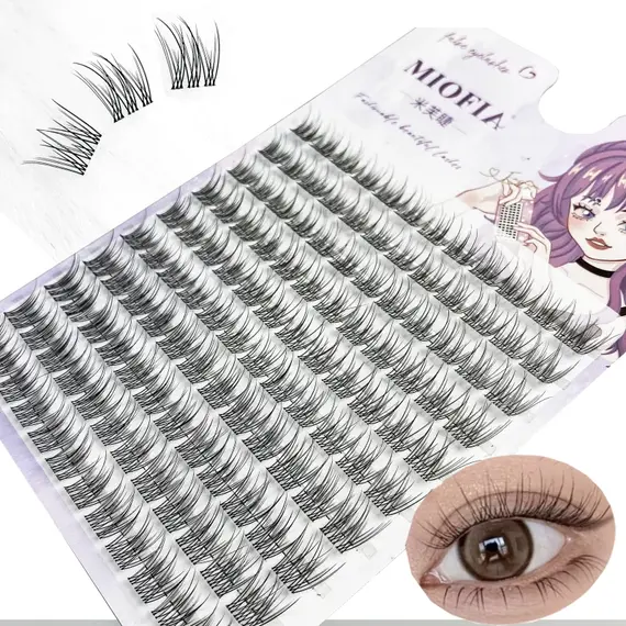 1/Box 120 Bundles Mink False Eyelashes Natural Russian 3D Lashes Individual Eyelash Extension Cluster Makeup Tool Wholesale Lash