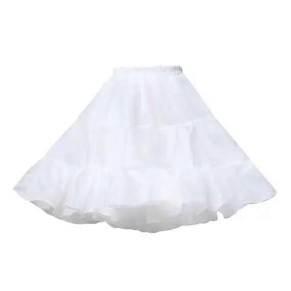 Fashion White Petticoat Without Hoop JK Underskirt Crinoline Lolita Breathable Ball Gown Petticoats Flower Dress Accessories