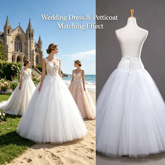 Fluffy 4 6 8 Layers Boneles Petticoat Wedding Dress Tulle Crinoline Bridal Ball Gown Underskirt Lined Skirt Party Dress Cosplay