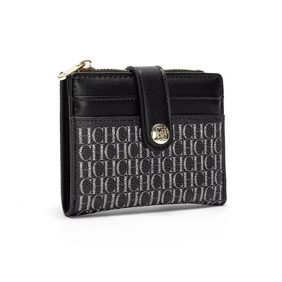CH New Classic Folding Money Clip Compact Lightweight Luxury Brand Design Sense Letter Decoration Card Bag Women Zero Wallet