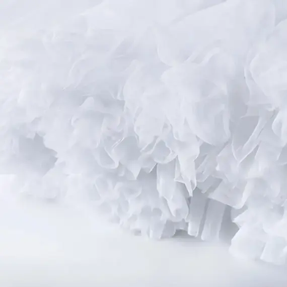 Women Girls Ruffled Short Petticoat Solid Fluffy Bubble Tutu Skirt Puffy Half Slip Prom Crinoline Underskirt No Hoop