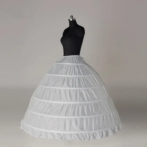 6 Hoop 3 Hoop 8 HoopCrinoline Black White Long Wedding Petticoat Ball Gown Dress Underskirt Skirt Half Slips Wedding Accessories