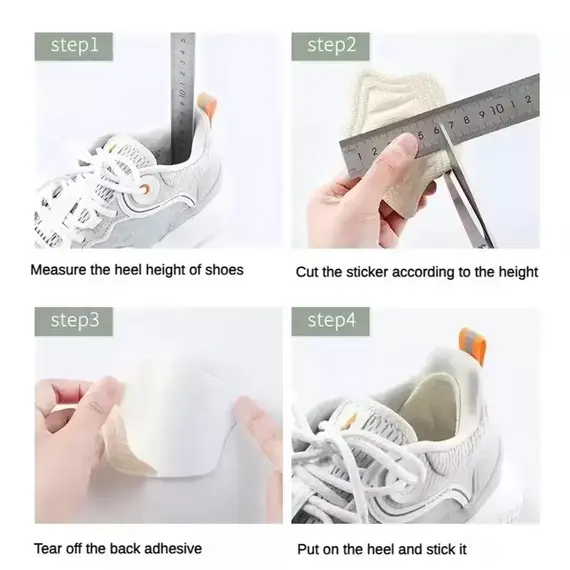 5 Pairs Shoe Pad Foot Heel Cushion Pads Sports Shoes Adjustable Antiwear Feet Inserts Insoles Heel Protector Sticker Insole