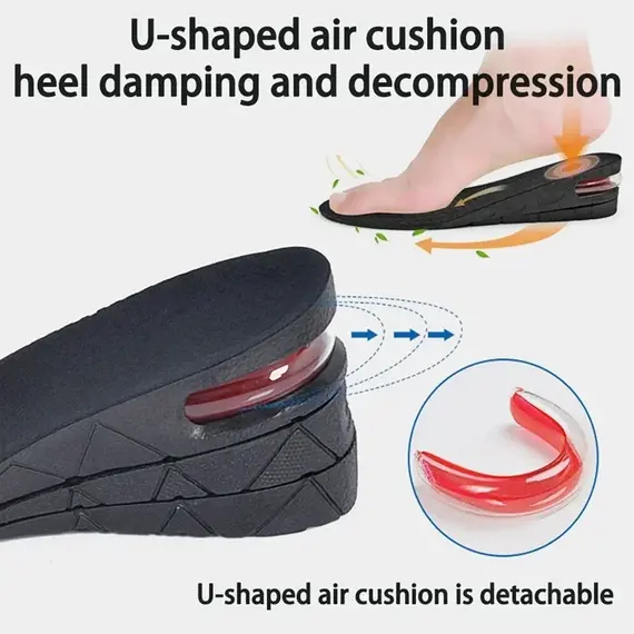 1Pair Height Increase Insole for Feet 3cm 5cm 7cm 9cm Variable Height Shoes Insoles Men Women Air Shock Absorbing Shoe Pads