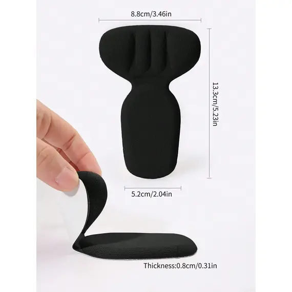 5 Pairs of Heel Grip Pads, Elastic Shoe Pads, Large Shoe Heel Pads, Pads for Men and Women, Improve the Fit and Comfort of Shoes, Prevent Heel Slipping and Blisters