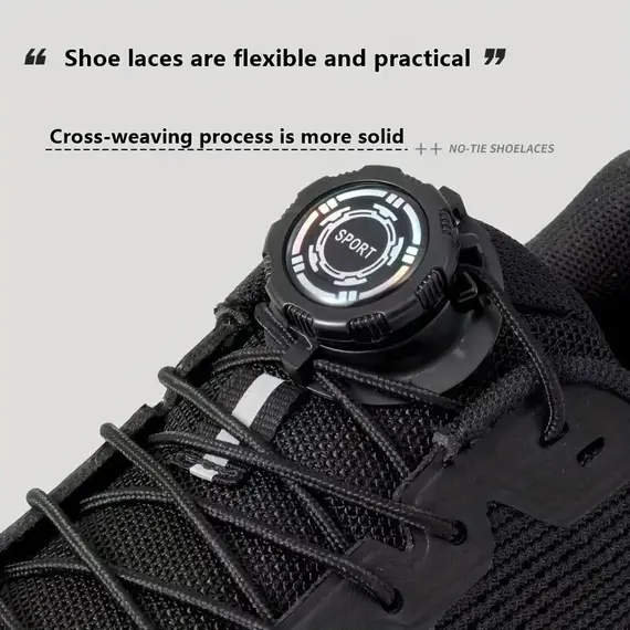 Thick Rope Swivel Buckle Shoelaces New Upgrade Automatic Laces Without Ties Children Adults Sneakers Shoelace Shoe Accessories