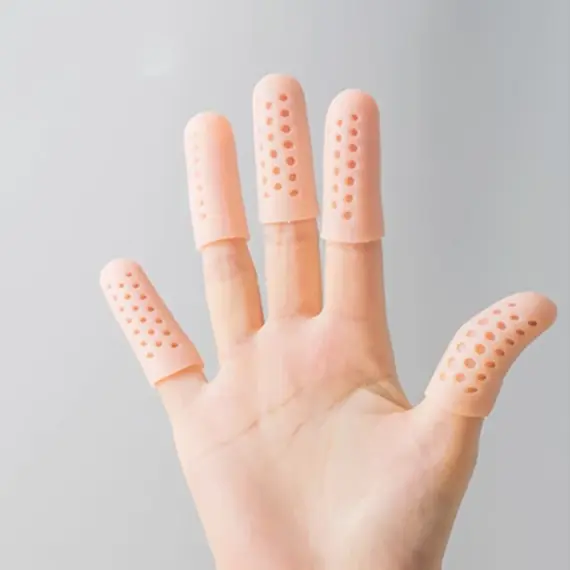 5/20pc Transparent Breathable Sleeve Finger Protector Silicone Anti-Friction Toe Caps Prevent Blisters Cover Protector Foot Care