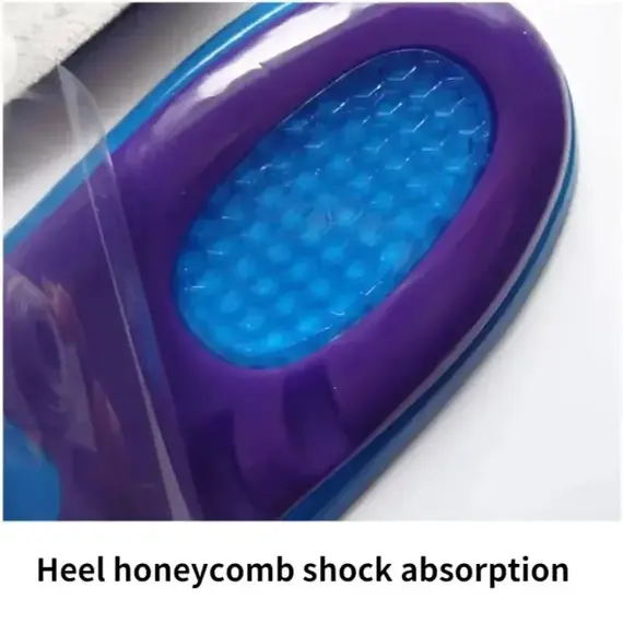 1 Pair Man Women Orthotic Arch Support Massage Insole Unisex Silicone Anti Slip Gel Soft Sport Shoe Pad Shock Absorption