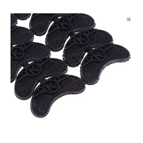 20/2Pair Rubber Shoes Heel Toe Plates Taps Sole Protectors Repair Horseshoe Offset Sole Anti Slip Heel Patch Repair Shoe Materia