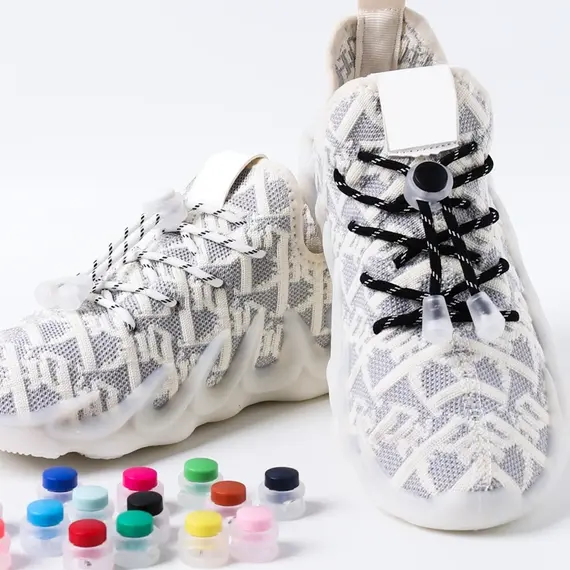 Spring Lock Shoelaces No Tie Shoe Laces Sneakers Round Elastic Shoelace Kid Adult Quick Without Ties Shoestrings Rubber Bands
