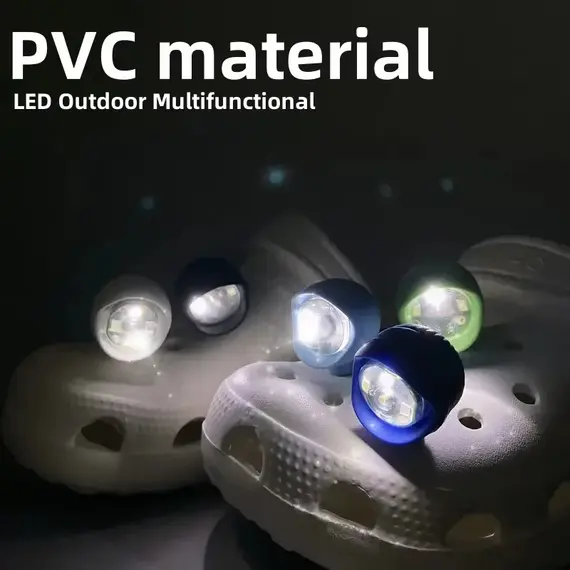 2/4/8Pcs Waterproof Shoe Lights for Clogs Shoe Charms Accessories for Crocs Shoes 3 Light Modes Headlights for Camping Running