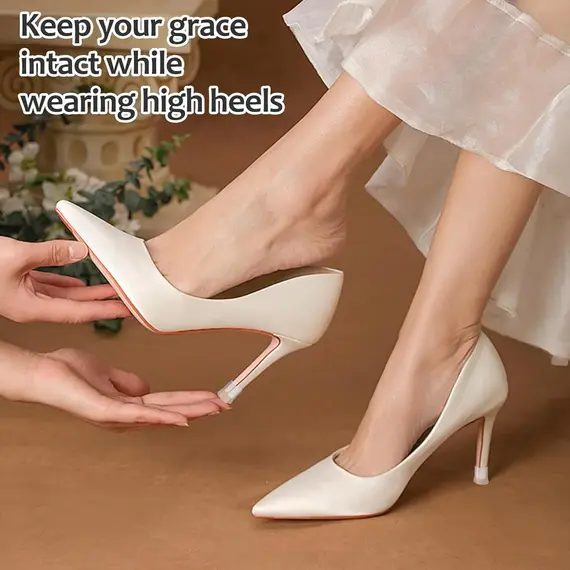 2/5/10Pairs Silicone Heel Protectors Stoppers Latin Stiletto Dancing Cover Antislip High Heeler Bridal Wedding Shoes Accessories