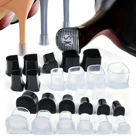 2/5/10Pairs Silicone Heel Protectors Stoppers Latin Stiletto Dancing Cover Antislip High Heeler Bridal Wedding Shoes Accessories
