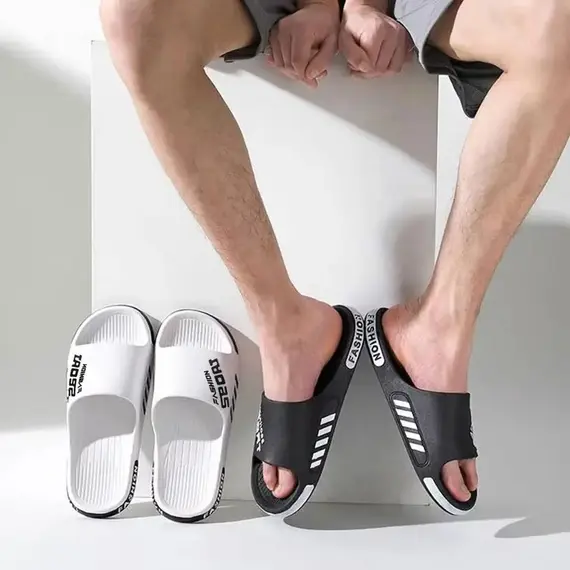 Unisex EVA Slippers 40-47  Flat Sole Home Slippers Fashion Open Toe Sandals for Home Beach Shower Indoor Outdoor Shoes