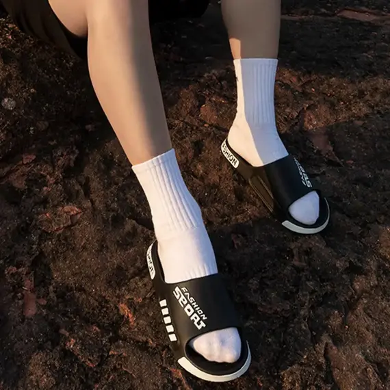 Unisex EVA Slippers 40-47  Flat Sole Home Slippers Fashion Open Toe Sandals for Home Beach Shower Indoor Outdoor Shoes