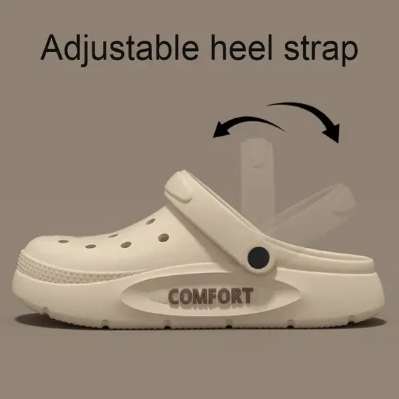 2026 Summer EVA Hole Shoes For Men Women Closed Toe Thick Sole Non Slip Outdoor Beach Slippers Cloud Feel Slides