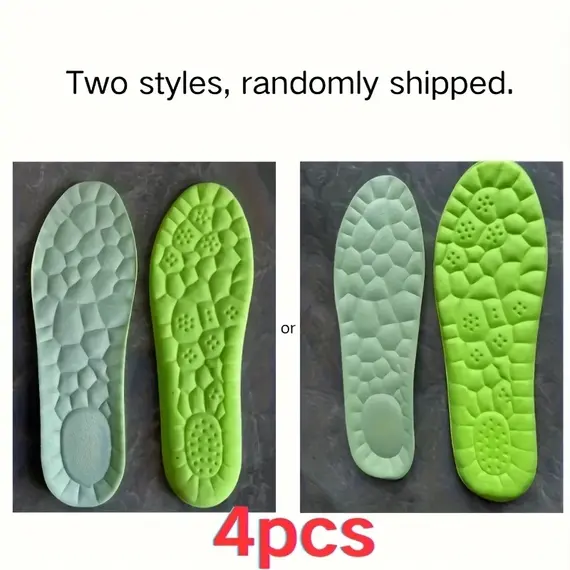 2Double/4Piece Pack Comfortable, soft, and breathable sports insoles Height-increasing pad Daily shoe use Unisex Comfort Pad