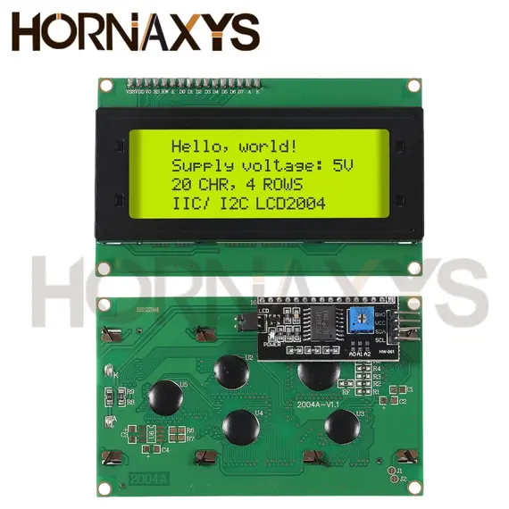 LCD2004+I2C LCD2004 20x4 2004A Blue Green Screen Character LCD IIC Serial Interface Adapter Module  LCD2004