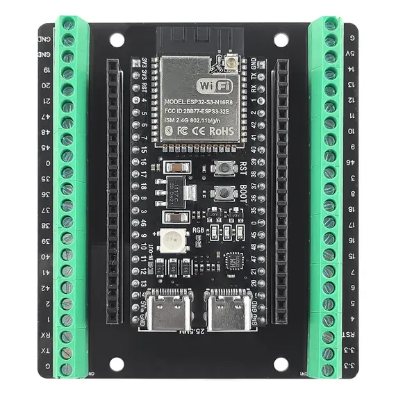 ESP32 S3 Development Board with Expansion Adapter Kit 2.4G Wifi BT Module MCU ESP32-S3 N16R8 44Pin Type-C ESP32-S3