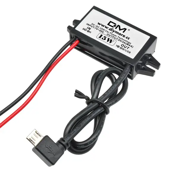 10W 15W 24W 12V to 5V 2A 3A DC-DC Step Down Buck Converter Power Supply Module Mini USB Micro USB Male Female Type-C Adapter