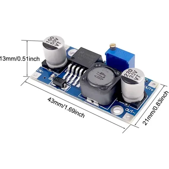 LM2596s DC-DC step-down power supply module 3A adjustable step-down module LM2596 voltage regulator 24V 12V 5V 3V