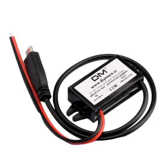 10W 15W 24W 12V to 5V 2A 3A DC-DC Step Down Buck Converter Power Supply Module Mini USB Micro USB Male Female Type-C Adapter