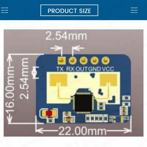 LD2410C 24GHz Human Presence Sensor High Accuracy FMCW Wave Radar Induction Module Body Heartbeat Detection Sensors