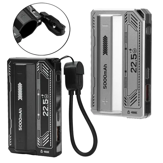 21700 Battery Holder Power Bank Case PD 20W Fast Charging Built-in Cable Detachable Power Bank DIY Battery Case