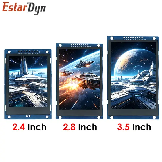 Estardyn 2.4/2.8/3.5 Inch TFT LCD Display, 240x320/320x480 SPI Module ST7789V/ST7796S for