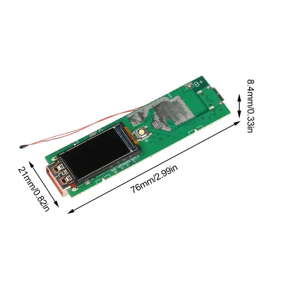 22.5W Fast Charging Module TFT Color Screen Digital DIY Power Bank Kit 21700 Battery Case Fast Charging Mini Portable Power ﻿