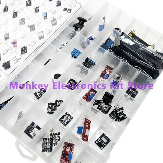 45 in 1 Sensors Modules and  16 Kinds Starter Kit For Arduino Raspberry Pi , Better Than 37 in 1 With Box DIY UNO R3 MEGA2560
