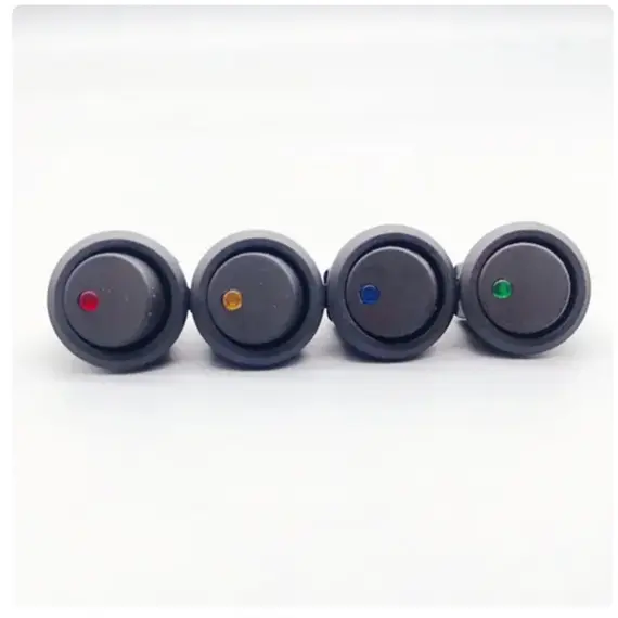 12Pcs Rocker Switch Toggle 12v SPST 3 Pins 2 Position ON/Off Blue LED Light Illuminated Boat Switch