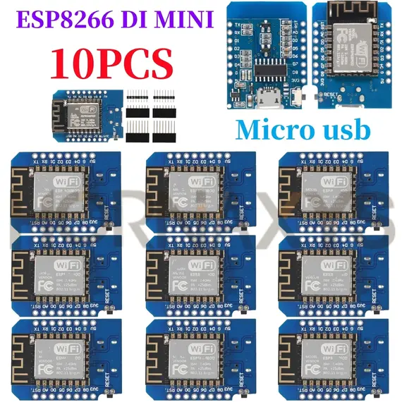 1-10PCS/WeMos D1 Mini TYPE-C/Micro USB ESP8266 ESP-12F CH340G V2 Module WiFi D1 Mini Development Board 3.3V With Pin For Arduino