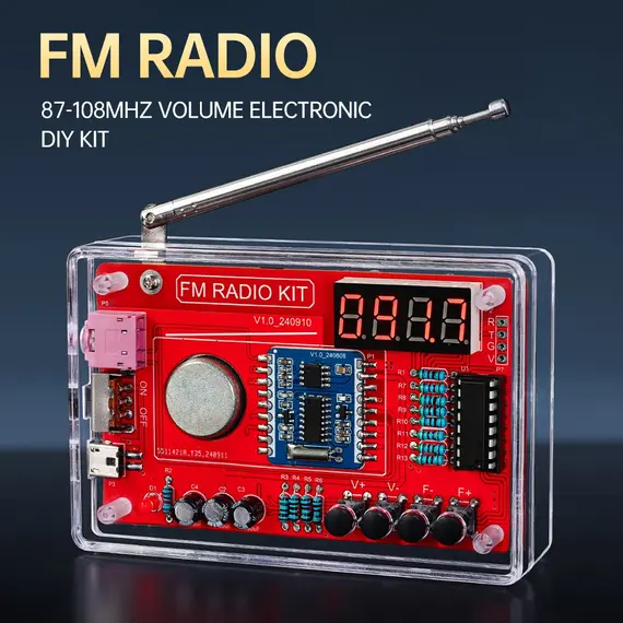 RDA5807 87-108MHz FM Radio DIY Radio Soldering Kit Suitable for School Teaching and DIY Enthusiasts Etc.