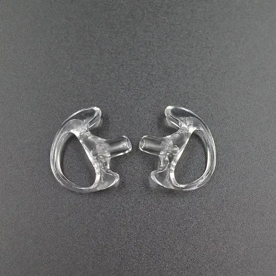 2Pcs Ear Molds Soft 2-Way Radio Earmold Replacing Earpiece Insert for Acoustic Coil Tube audio kits Headphone Accessories