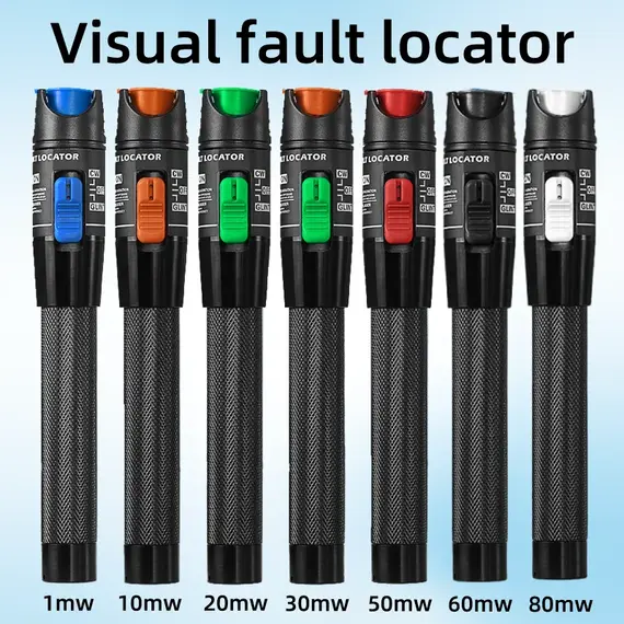 Visual fault locator 1/10/20/30/50/60/80MW Fiber Optic Cable Tester Tool FTTH Optical Fiber Tester SC/FC/ST 2.5mm Interface VFL