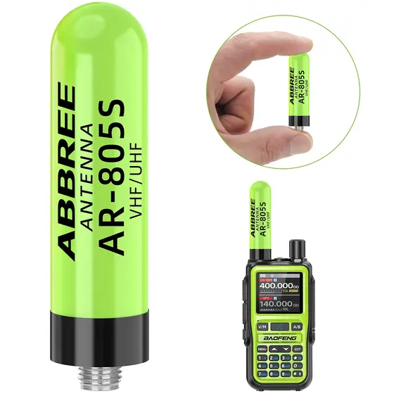 ABBREE AR-805S Mini Antenna Walkie Talkie SMA-Female UHF VHF Dual Band High Gain For Baofeng UV-5R Mini UV-21 PRO Ham Radio