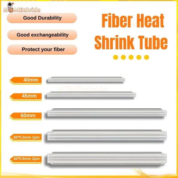 Heat Shrinkable Tube 40mm 45mm 60mm 1pin 2pin Smoove Fiber Optic Splice Protector Tubo Cable Heat Shrink Tube Protector Sleeves