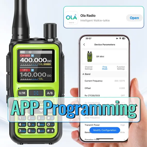 1/2PCS BAOFENG UV-5R Mini Walkie Talkie Dual PTT Wireless Bluetooth Programming Multi-Band Type-C Charge Long Range Ham Radio