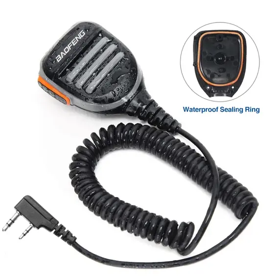 BaoFeng BF-780 2 Pin PTT  Waterproof Speaker Microphone For UV-5R UV-21 UV17 Two Way Radio QuanSheng UV-K5 UV-K6 UV-5RH 21 17 PR