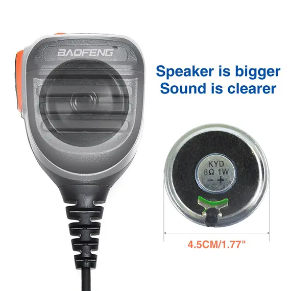 BaoFeng BF-780 2 Pin PTT  Waterproof Speaker Microphone For UV-5R UV-21 UV17 Two Way Radio QuanSheng UV-K5 UV-K6 UV-5RH 21 17 PR
