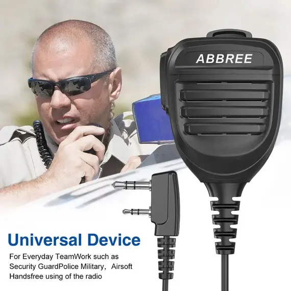 BaoFeng BF-780 2 Pin PTT  Waterproof Speaker Microphone For UV-5R UV-21 UV17 Two Way Radio QuanSheng UV-K5 UV-K6 UV-5RH 21 17 PR