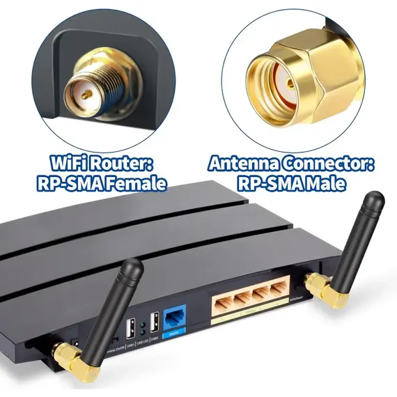 Mini Dual Band WiFi Antenna 2.4GHz 5GHz 5.8GHz MIMO RP SMA Male for FPV Bluetooth USB Adapter Computer PCIe Card Router Camera