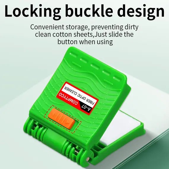COMPTYCO A-07 Optical Fiber Core Wiping Clip FTTH Cleaning Tool Fiber Optic Cleaner With Cleaner Cotton/Alcohol Storage Bottle